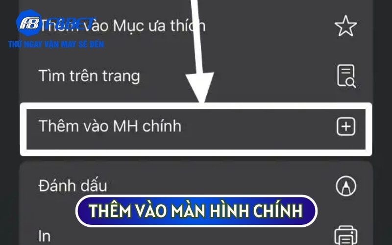 Ở bước này, bạn hãy click vào mục thêm vào màn hình chính để tiến hành tải